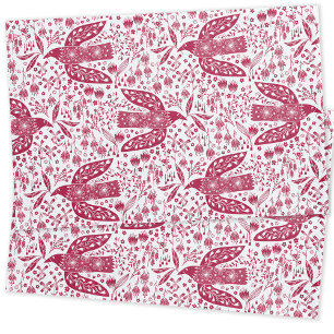 Funda De Cojín Bird Art Red