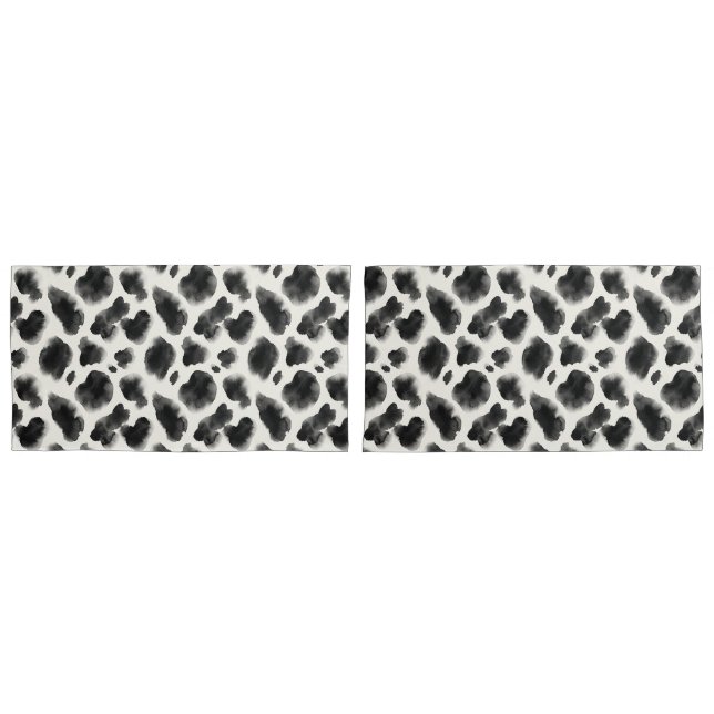 Funda De Cojín Black and White Cow Print Pattern (Anverso - Set)
