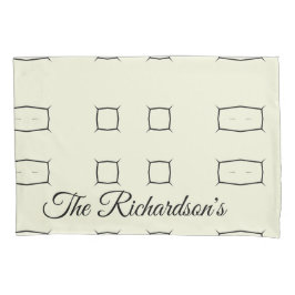 Funda De Cojín Black Cream Personalized Geometric Minimal Bedding