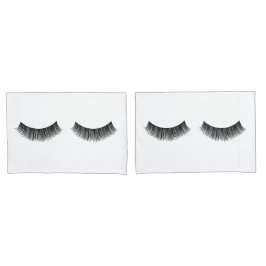 Funda De Cojín Black Eyelashes On White