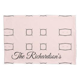 Funda De Cojín Black Pink Personalized Geometric Minimal Bedding