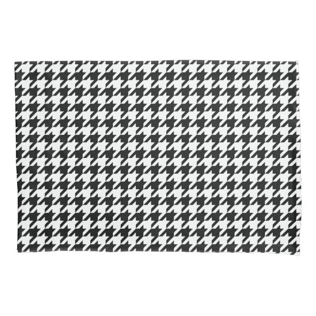 Funda De Cojín Black White Classic Houndstap Check (Anverso-izquierdo)
