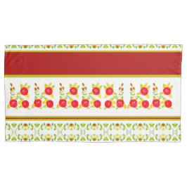 Funda De Cojín Blanco borgoñoso y verde animo