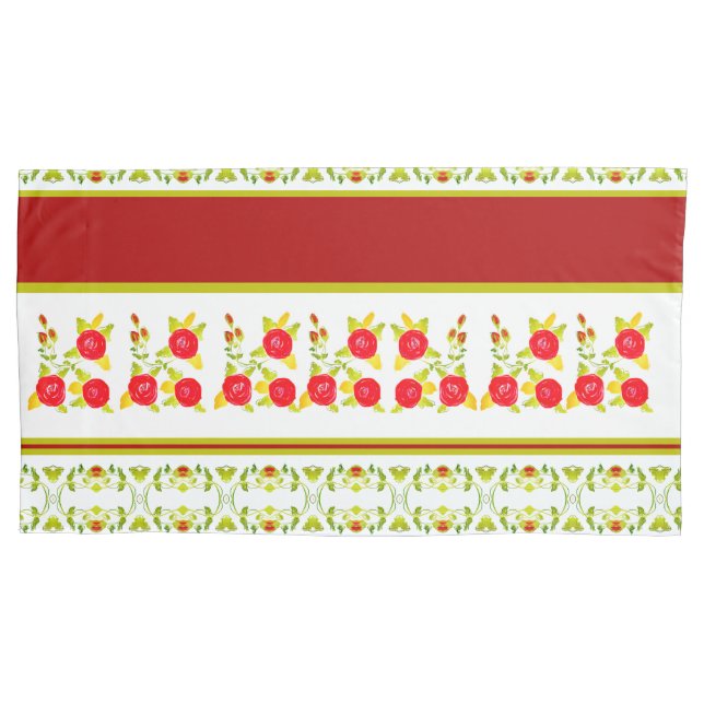 Funda De Cojín Blanco borgoñoso y verde animo (Anverso-izquierdo)