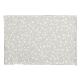 Funda De Cojín Blanco en beige | Patrón de estrellas de impresión