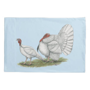 Funda De Cojín Blanco Holanda de los pavos