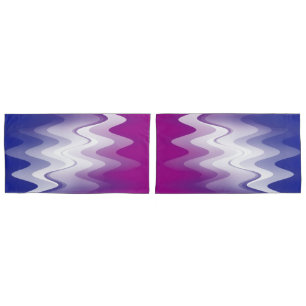 Funda De Cojín Blanco morado azul