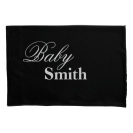 Funda De Cojín Blanco personalizado del negro de Smith del bebé
