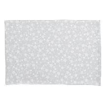 Blanco sobre gris pálido | Patrón de estrellas de 