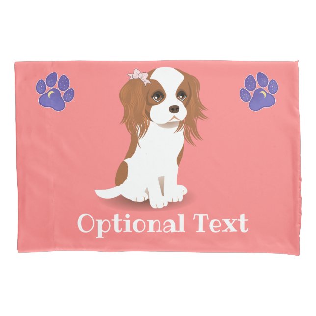 Funda De Cojín Blenheim Cavalier King Charles Spaniel Pink Pillow (Anverso)