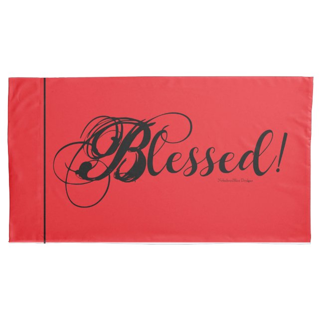 Funda De Cojín Blessed! Pillow Case Set (Red) (Anverso-izquierdo)