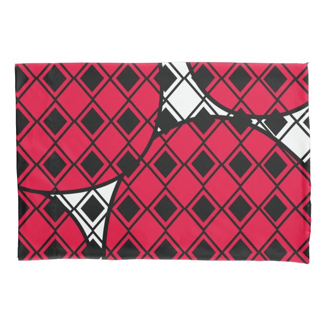 Funda De Cojín Blob Harlequin rosa (Anverso)