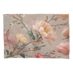 Funda De Cojín "Bloom etéreo: un diseño floral acuático de ensueñ