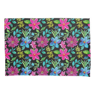 Funda De Cojín Blooming flower garden chic floral foliage
