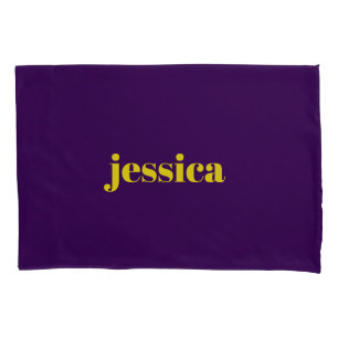Funda De Cojín Bloque de color minimalista nombre personalizado