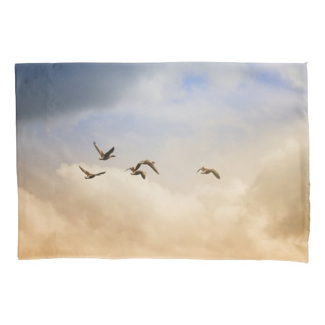 Funda De Cojín Bloqueo de aves en vuelo (Anverso)