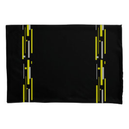 Funda De Cojín Bloques de gris amarillo abstran arte