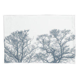 Funda De Cojín Blue Bottom Trees Tropical Boho