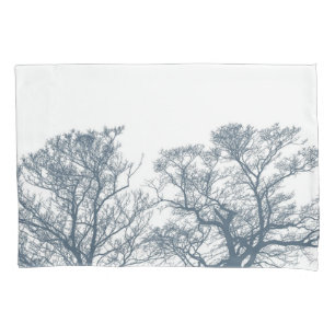 Funda De Cojín Blue Bottom Trees Tropical Boho