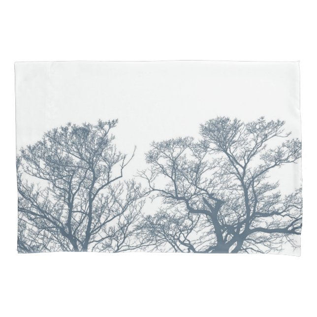 Funda De Cojín Blue Bottom Trees Tropical Boho (Anverso)