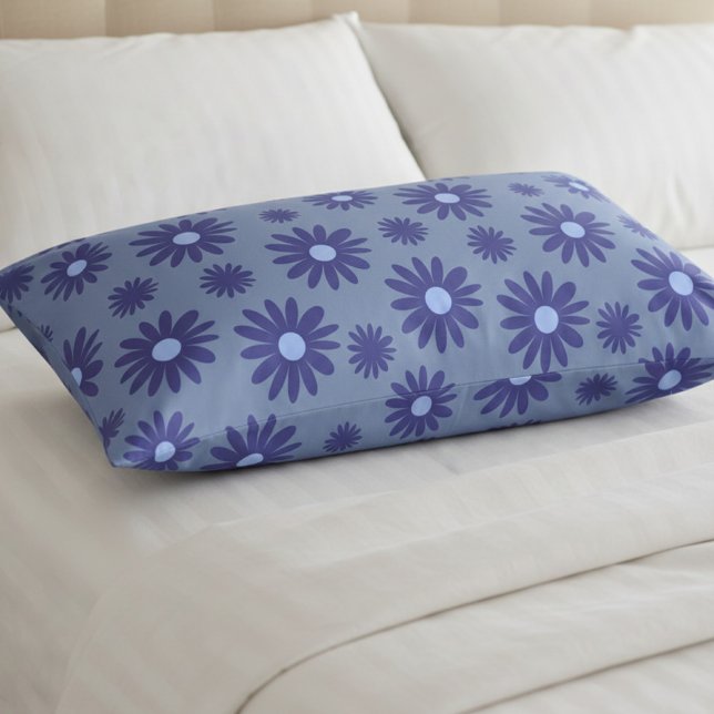 Funda De Cojín Blue Daisy (pillow case with blue flower pattern)