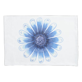 Funda De Cojín Blue Daisy Pillowcase