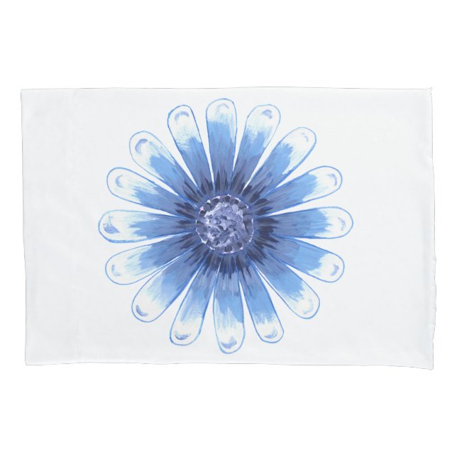 Funda De Cojín Blue Daisy Pillowcase (Anverso)