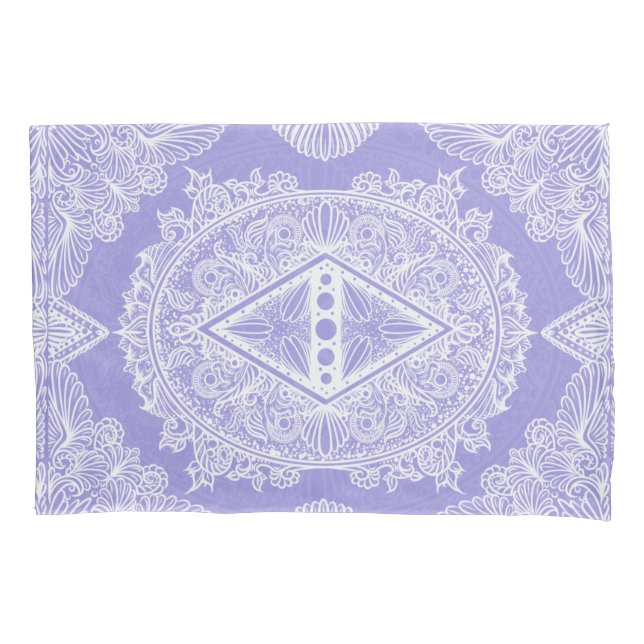 Funda De Cojín Blue Diamond Mandala (Anverso)