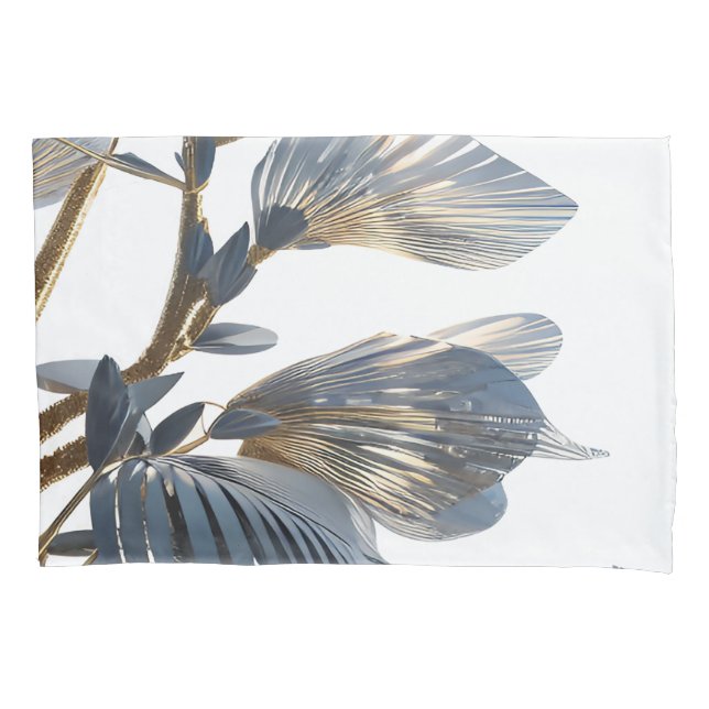 Funda De Cojín Blue Floral Design Plant (Anverso)