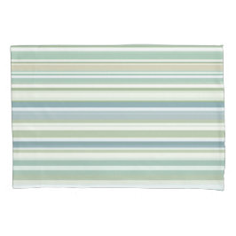 Funda De Cojín Blue Green and white stripes