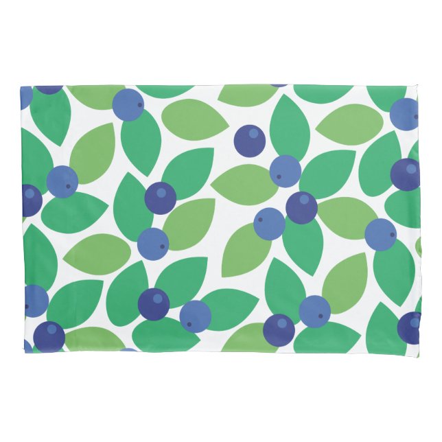 Funda De Cojín Blue Green Blueberry Modern Scandinavian. (Anverso)
