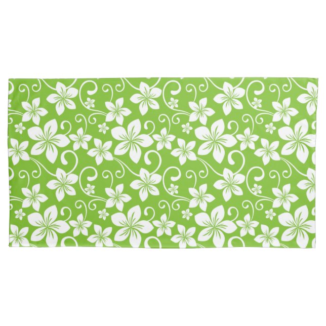 FUNDA DE COJÍN BLUE HAWAII (LIME) (Anverso-izquierdo)