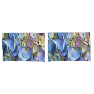Funda De Cojín Blue Hydrangea Shrub Bossom artístico