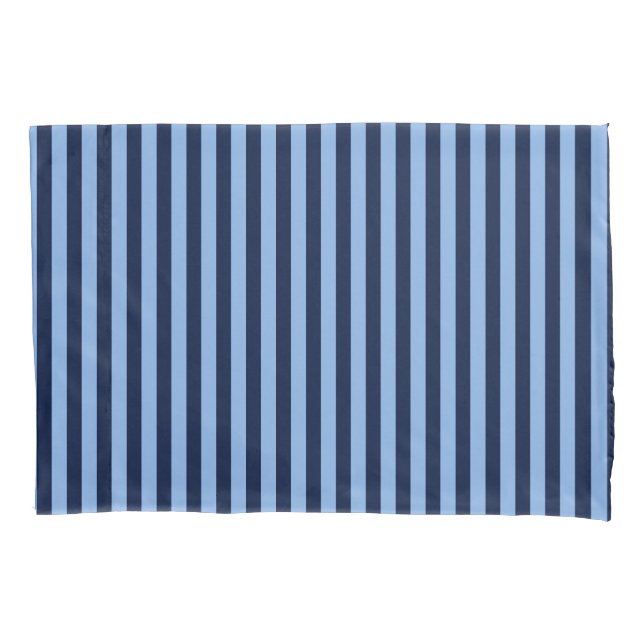 Funda De Cojín Blue on Blue Stripes (Anverso-izquierdo)