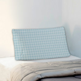 Funda De Cojín Blue Plaid Pattern Pillowcase