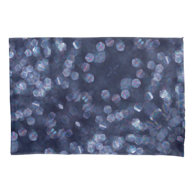 Funda De Cojín Blue Sparkle Bokeh Lights (Anverso)