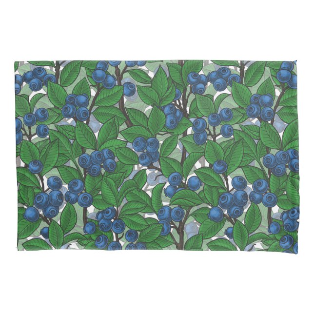 Funda De Cojín Blueberry sobre blanco (Anverso)