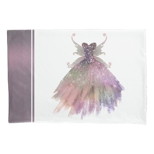 Funda De Cojín Bohemian Fairy Ball Gown | Muted Ombre Wine Sheen (Anverso)