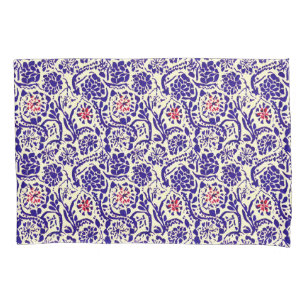 Funda De Cojín Boho Blue Abstract Floral