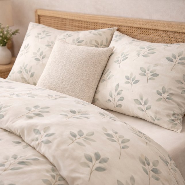 Funda De Cojín Boho Eucalyptus Botanical Pattern Pillowcase (Subido por el creador)