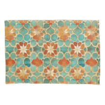 Boho Marroquí Turquesa y Terracotta Floral