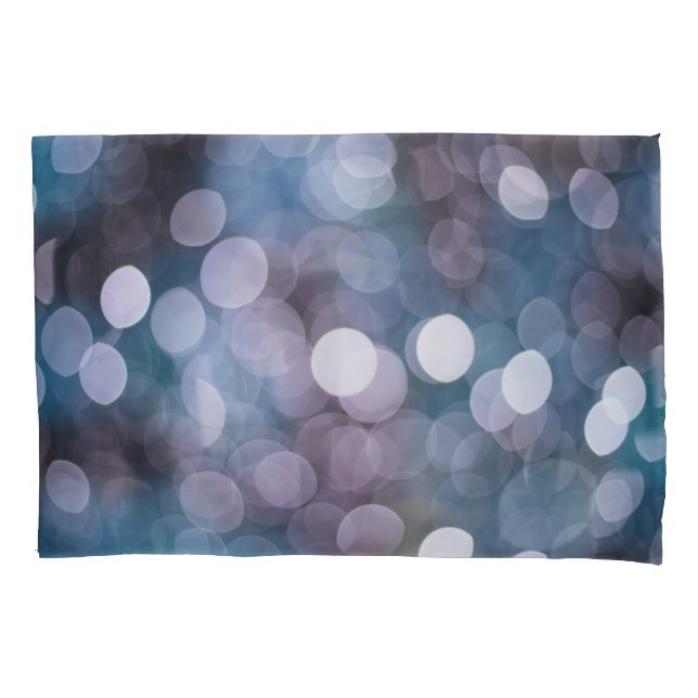 Funda De Cojín Bokeh gris azul, fondo abstracto. (Anverso)