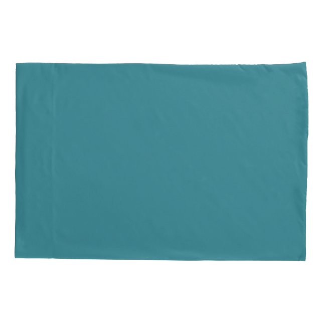 Funda De Cojín Bold Aqua Solid Color Pairs Satin Rolling Surf (Reverso)