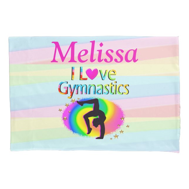 FUNDA DE COJÍN BONITO PERSONALIZADA ME ENCANTA GIMNASTICS PILLOW  (Anverso)