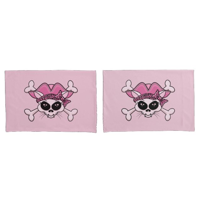 Funda De Cojín Bonito Pirate Kitty Skull (Anverso - Set)