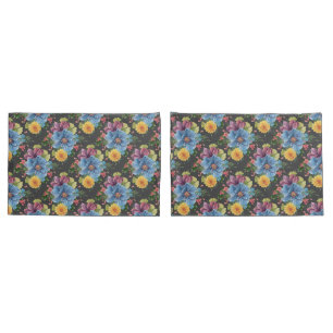 Funda De Cojín Bonito Y Flor Oscura