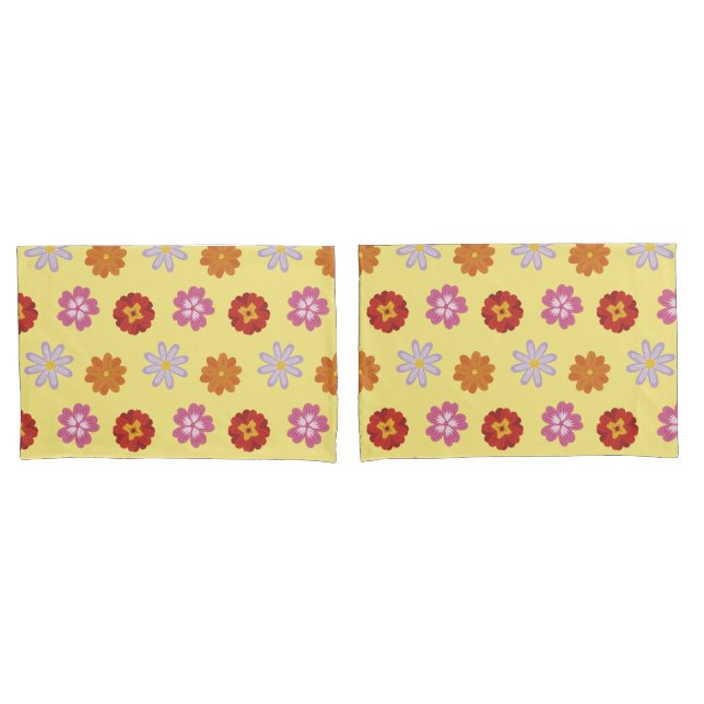 Funda De Cojín Bonitos Daisies Flor Amarilla Floral (Anverso - Set)