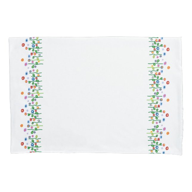 Funda De Cojín Borde de flor (Anverso)