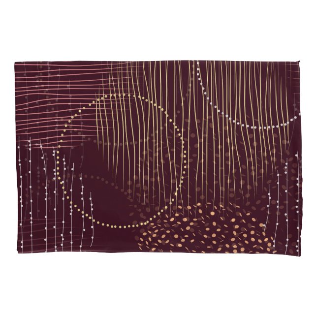 Funda De Cojín Borgoña de fondo, círculo sin fisuras. (Anverso)