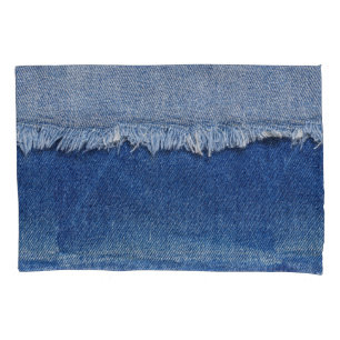 Funda De Cojín Borrado de Denim Jeans Fondo de tela